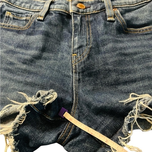 HUDSON WOMENS GEMMA SHORTS DENIM CUTOFF 5 POCKET SIZE 24 - Picture 8 of 10